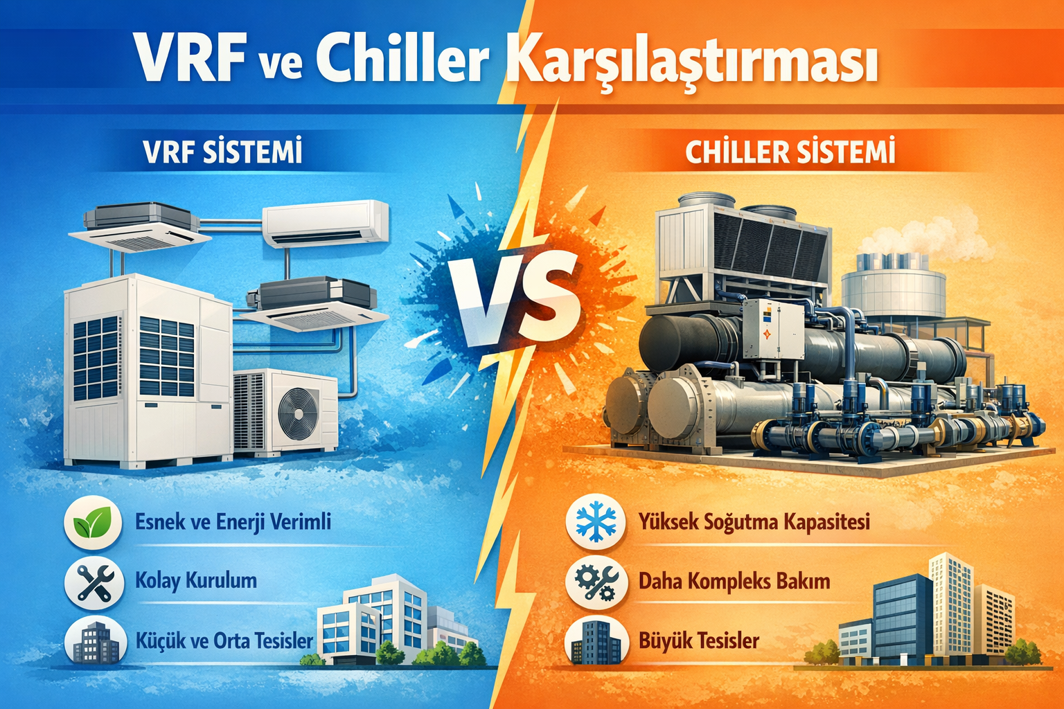 VRF ve Chiller Karşılaştırması